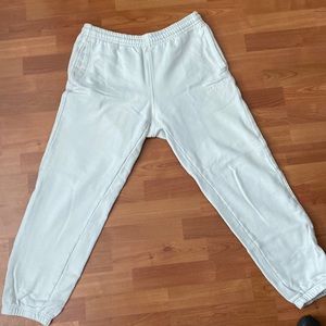 Large white adidas pants